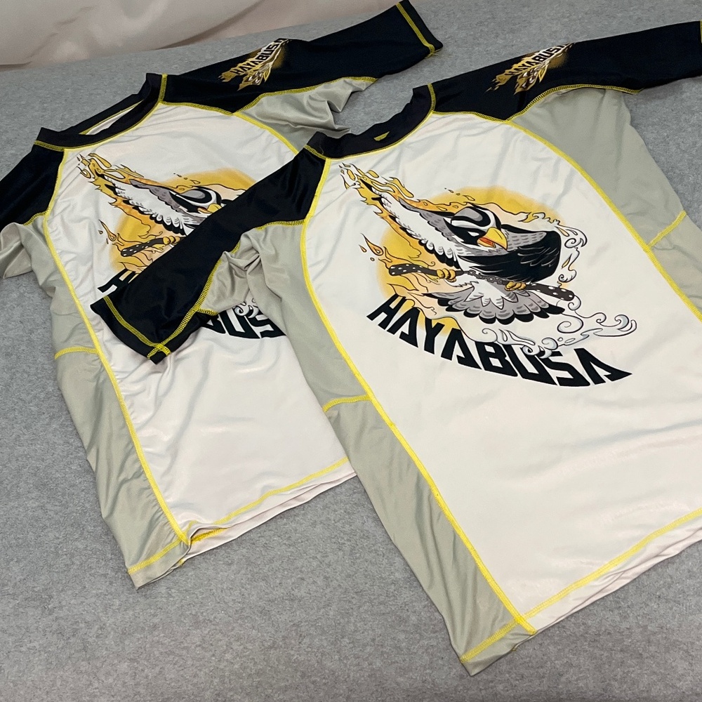 Mens Hayabusa Fightwear Rashgaurd Shirt Bundle Lot Medium Martial Arts Athletic